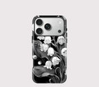 Black Floral iPhone Case – Elegant Shockproof Cover