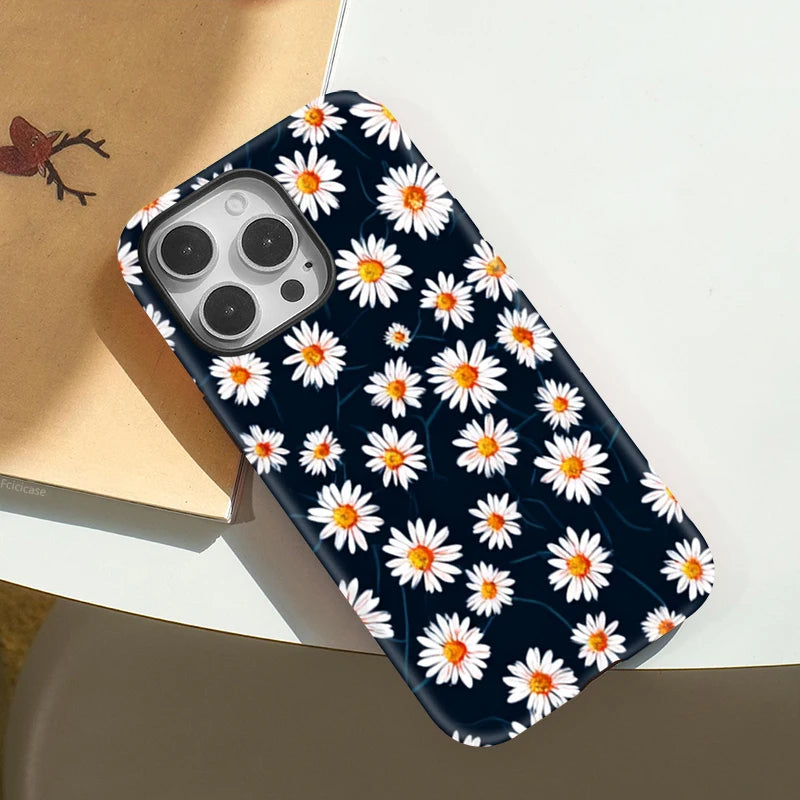 Daisy Floral iPhone Case – Shockproof Aesthetic Flower Cover