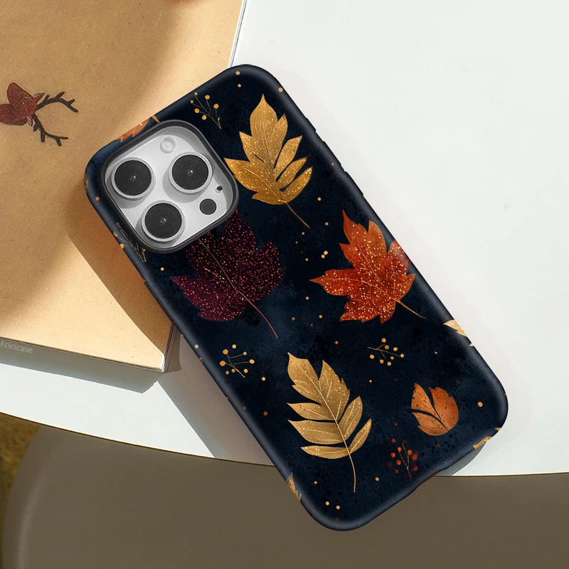Autumn Leaves iPhone Case Shockproof Fall Aesthetic Cover