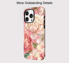 Pink Peony Floral iPhone Case – Shockproof Aesthetic Cover