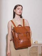 100% Genuine Leather Backpack – Vintage Laptop Backpack for Women Premium Work & Travel Bag